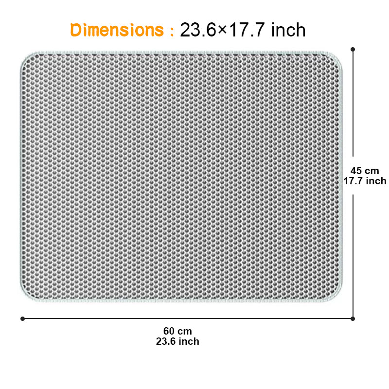 Extra-Large Honeycomb Cat Litter Trapper Mat – Waterproof Double-Layer, Stops Litter Tracking, Non-Slip Base, Soft & Safe for Paws – Machine Washable & Easy to Clean (XL45)