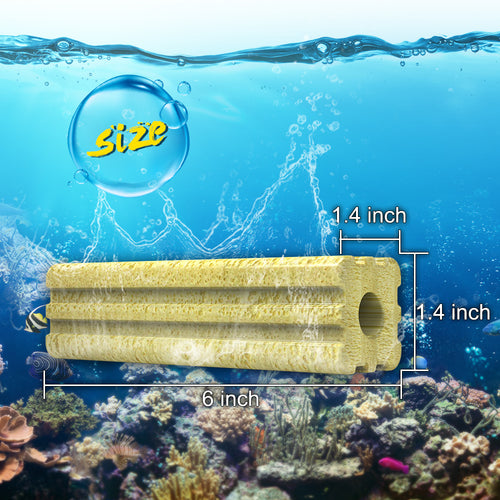 6-inch Long Large Aquarium Fish Tank Filter Media 100pcs Bio Ceramic Bars