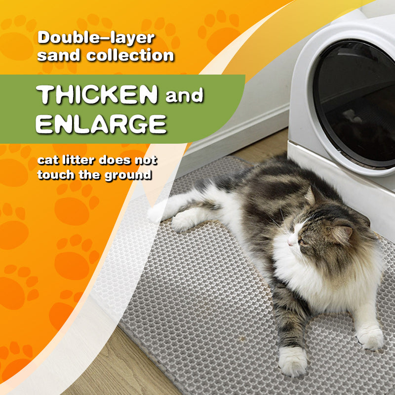 Extra-Large Honeycomb Cat Litter Trapper Mat – Waterproof Double-Layer, Stops Litter Tracking, Non-Slip Base, Soft & Safe for Paws – Machine Washable & Easy to Clean (XL45)