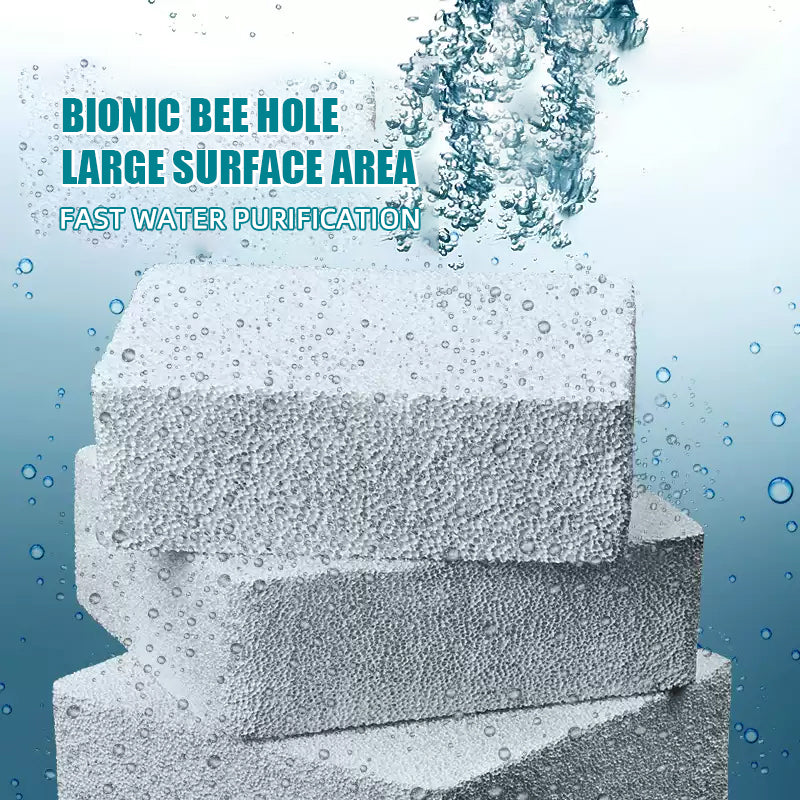 NEZO 8x8x4 inch Ceramic Filter Media - High Surface Area, Open-Flow Porosity for Marine & Freshwater Aquariums - Efficient Ammonia, Nitrate & Nitrite Removal