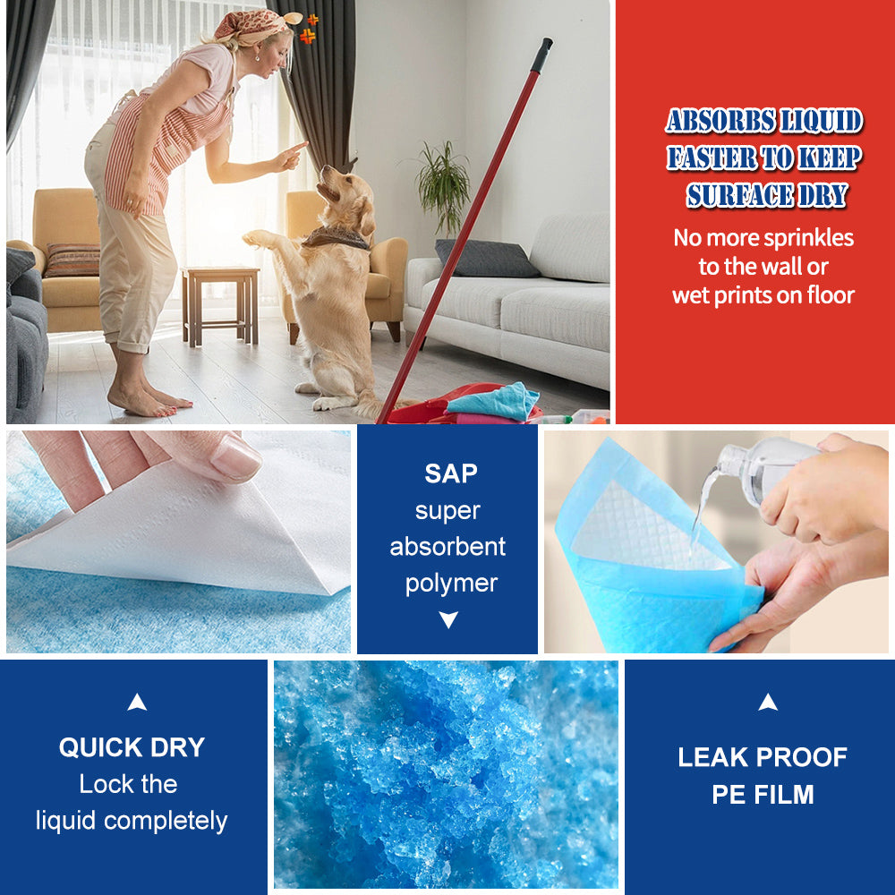 Nezo 34 x 46 inch Pee Pads with 6 Layer Leak-Proof and Super Absorbent 30/120count
