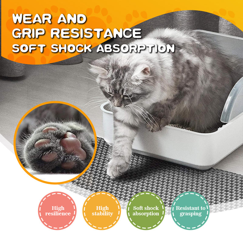 Extra-Large Honeycomb Cat Litter Trapper Mat – Waterproof Double-Layer, Stops Litter Tracking, Non-Slip Base, Soft & Safe for Paws – Machine Washable & Easy to Clean (XL45)