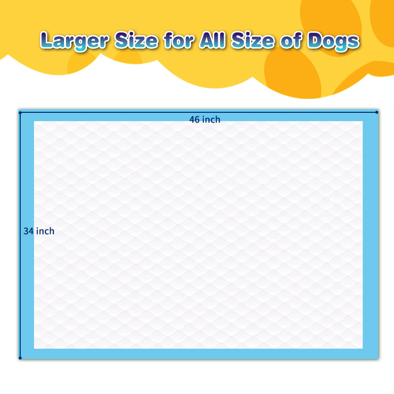 Dog and Puppy Training Pads, 150 Count Absorbent Dog Pee Potty Training Pads