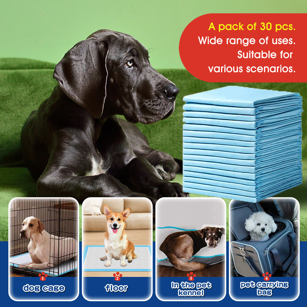 Nezo 34 x 46 inch Pee Pads with 6 Layer Leak-Proof and Super Absorbent 30/120count