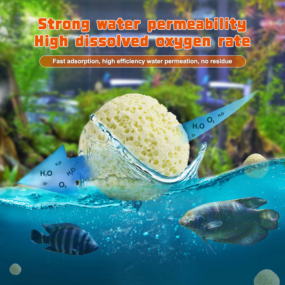 Aquarium Fish Tank 2-Pack Filter Media Yellow Bio Ceramic Balls