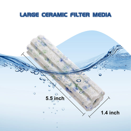 NEZO 6-inch Aquarium Fish Tank High Density Filter Media Ceramic - 80pcs, for Freshwater, Saltwater, Koi Ponds & More